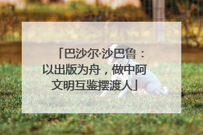 巴沙尔·沙巴鲁：以出版为舟，做中阿文明互鉴摆渡人
