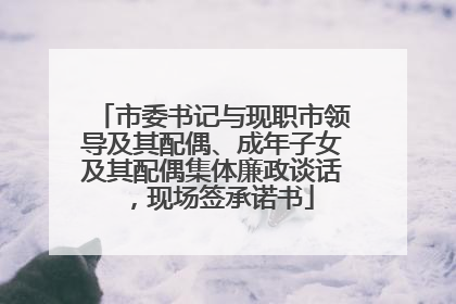 市委书记与现职市领导及其配偶、成年子女及其配偶集体廉政谈话，现场签承诺书