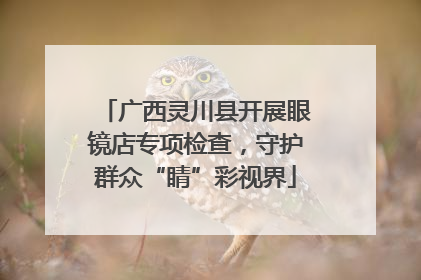 广西灵川县开展眼镜店专项检查，守护群众“睛”彩视界