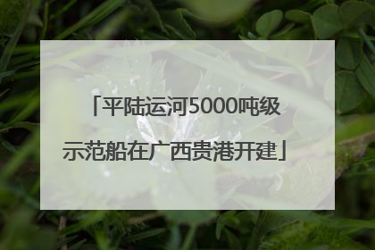 平陆运河5000吨级示范船在广西贵港开建