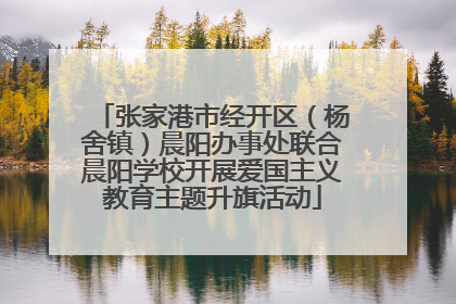 张家港市经开区（杨舍镇）晨阳办事处联合晨阳学校开展爱国主义教育主题升旗活动