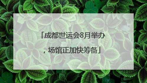 成都世运会8月举办，场馆正加快筹备