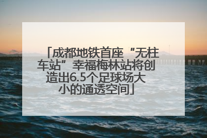成都地铁首座“无柱车站”幸福梅林站将创造出6.5个足球场大小的通透空间
