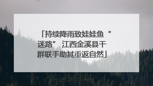 持续降雨致娃娃鱼“迷路” 江西金溪县干群联手助其重返自然