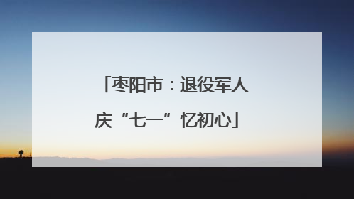 枣阳市：退役军人庆“七一”忆初心