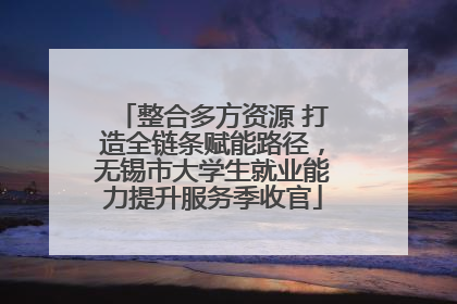 整合多方资源 打造全链条赋能路径，无锡市大学生就业能力提升服务季收官