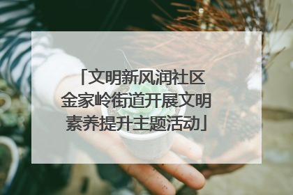 文明新风润社区 金家岭街道开展文明素养提升主题活动