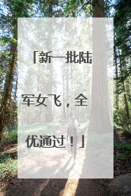 新一批陆军女飞，全优通过！