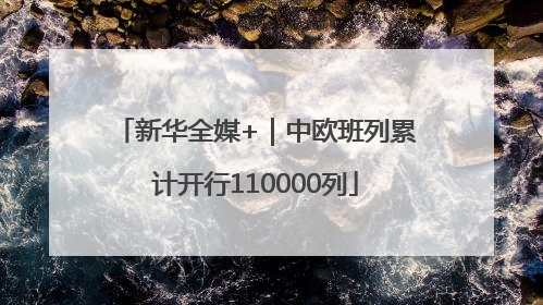 新华全媒+｜中欧班列累计开行110000列