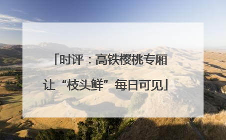 时评：高铁樱桃专厢 让“枝头鲜”每日可见