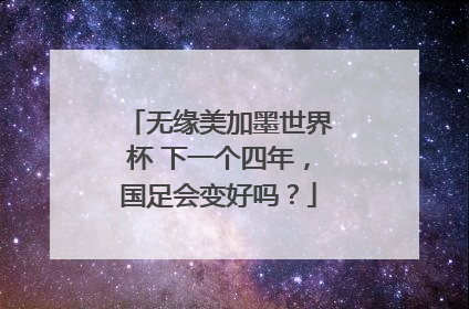 无缘美加墨世界杯 下一个四年，国足会变好吗？