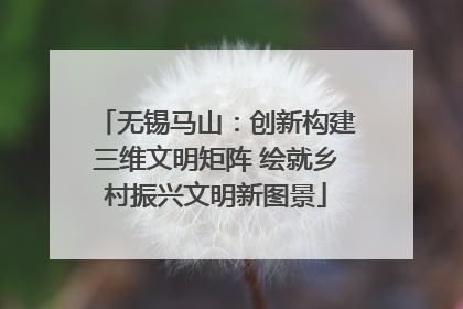 无锡马山：创新构建三维文明矩阵 绘就乡村振兴文明新图景