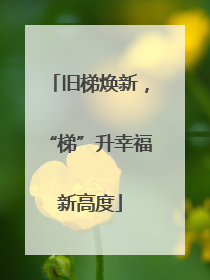旧梯焕新，“梯”升幸福新高度