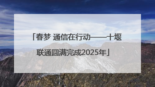 春梦 通信在行动——十堰联通圆满完成2025年