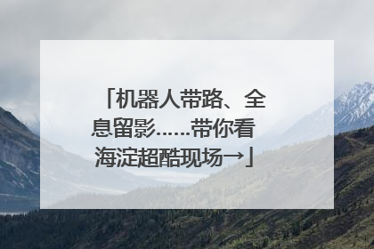 机器人带路、全息留影……带你看海淀超酷现场→