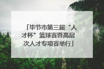 毕节市第三届“人才杯”篮球赛暨高层次人才专项赛举行