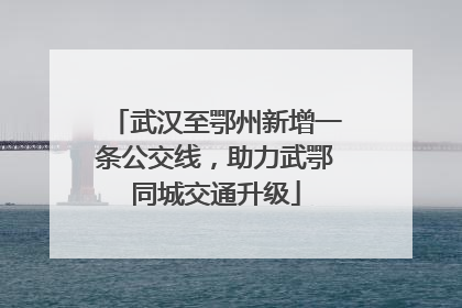 武汉至鄂州新增一条公交线，助力武鄂同城交通升级