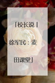 校长说丨徐军民：麦田课堂
