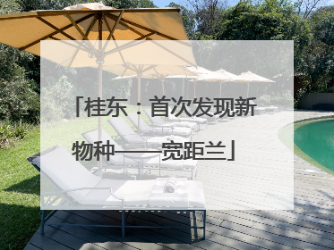 桂东：首次发现新物种——宽距兰