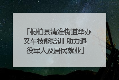 桐柏县清淮街道举办叉车技能培训 助力退役军人及居民就业