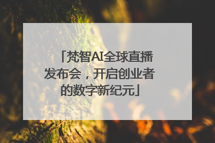 梵智AI全球直播发布会，开启创业者的数字新纪元