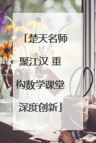 楚天名师聚江汉 重构数学课堂深度创新