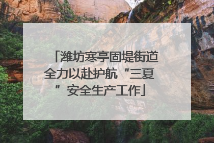潍坊寒亭固堤街道全力以赴护航“三夏”安全生产工作