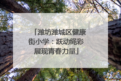 潍坊潍城区健康街小学：跃动绳彩展现青春力量