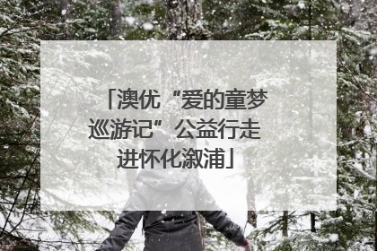 澳优“爱的童梦巡游记”公益行走进怀化溆浦