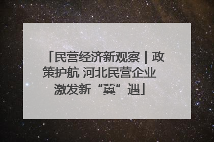民营经济新观察｜政策护航 河北民营企业激发新“冀”遇