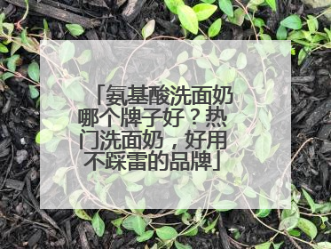 氨基酸洗面奶哪个牌子好？热门洗面奶，好用不踩雷的品牌