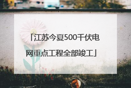 江苏今夏500千伏电网重点工程全部竣工