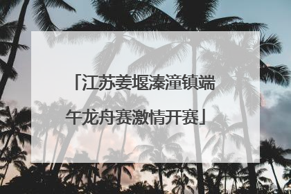 江苏姜堰溱潼镇端午龙舟赛激情开赛