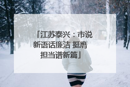 江苏泰兴：市说新语话廉洁 挺膺担当谱新篇