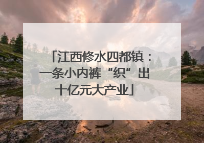 江西修水四都镇：一条小内裤“织”出十亿元大产业