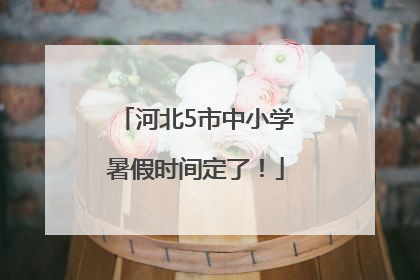 河北5市中小学暑假时间定了！