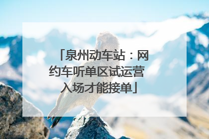 泉州动车站：网约车听单区试运营 入场才能接单