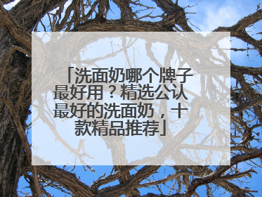 洗面奶哪个牌子最好用？精选公认最好的洗面奶，十款精品推荐