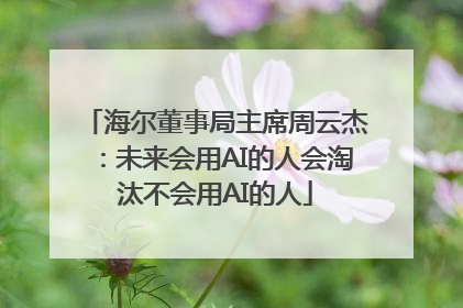 海尔董事局主席周云杰：未来会用AI的人会淘汰不会用AI的人