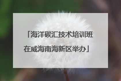 海洋碳汇技术培训班在威海南海新区举办