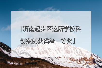 济南起步区这所学校科创案例获省级一等奖