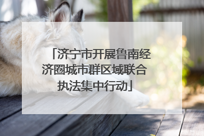 济宁市开展鲁南经济圈城市群区域联合执法集中行动