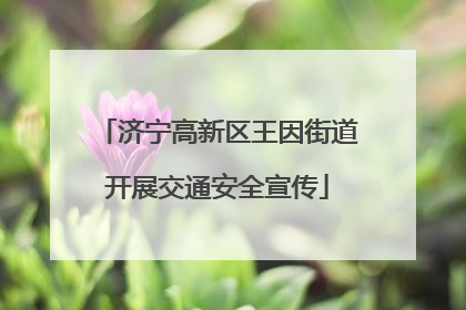 济宁高新区王因街道开展交通安全宣传