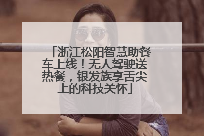 浙江松阳智慧助餐车上线！无人驾驶送热餐，银发族享舌尖上的科技关怀