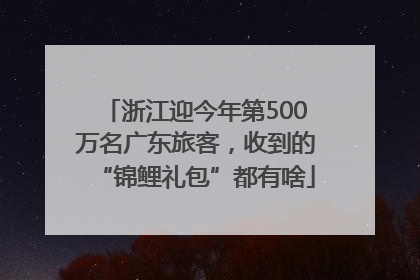 浙江迎今年第500万名广东旅客，收到的“锦鲤礼包”都有啥