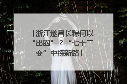浙江遂昌长粽何以“出圈”？“七十二变”中探新路