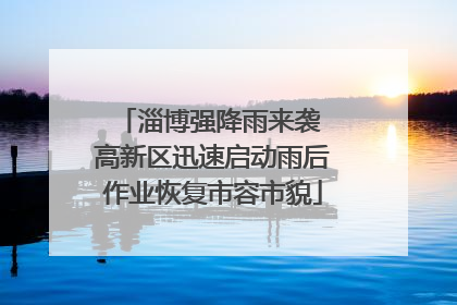 淄博强降雨来袭 高新区迅速启动雨后作业恢复市容市貌