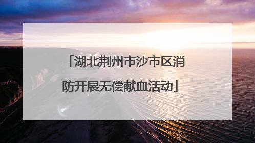 湖北荆州市沙市区消防开展无偿献血活动