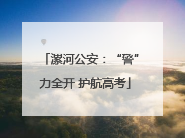 漯河公安：“警”力全开 护航高考