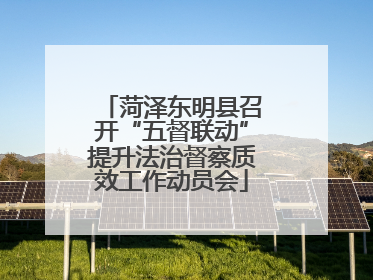 菏泽东明县召开“五督联动”提升法治督察质效工作动员会